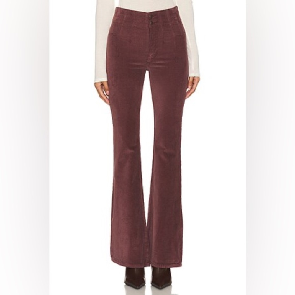 We The Free Jayde Corduroy Flare Stretch Pant - Chocolate Truffle
